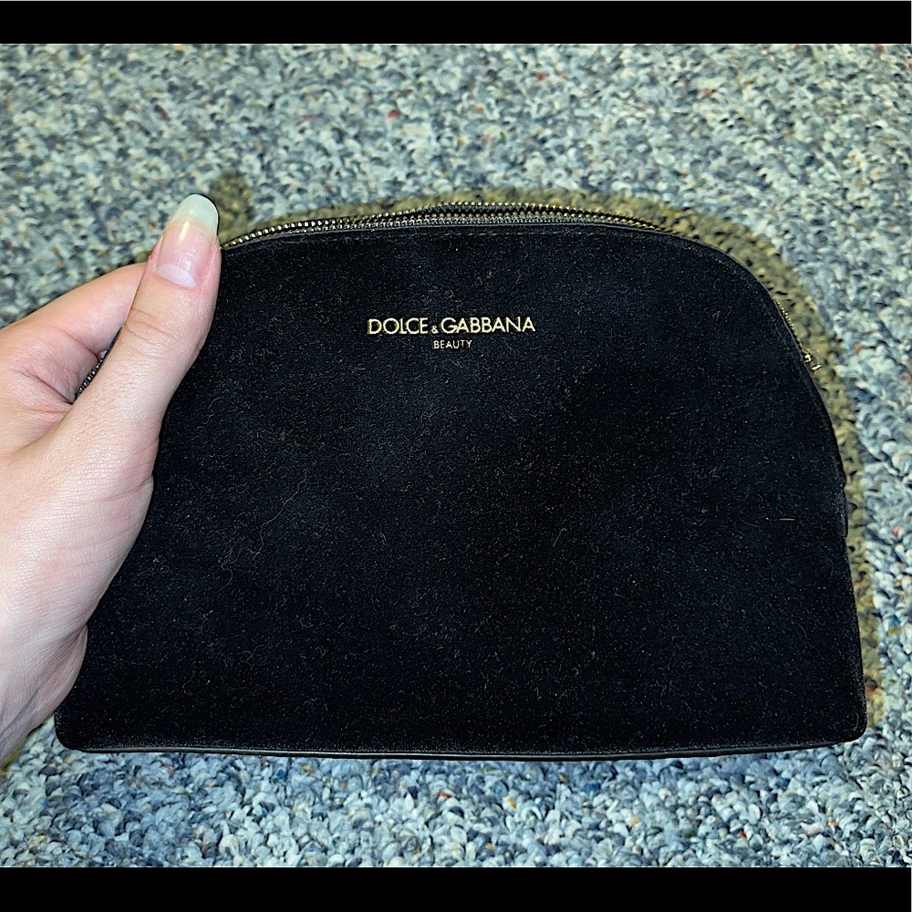 Dolce & Gabbana Beauty Black Velvet Makeup Bag